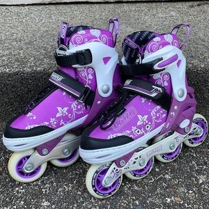 Crazy Skate Co Inline Rollerblades Adjustable Girl